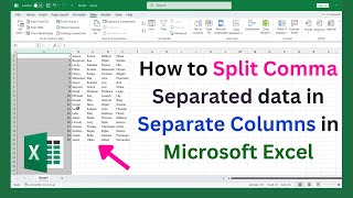 How to split comma separated data in separate columns in microsoft excel [upl. by Cesaria564]