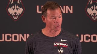 UConn’s football coach has more confidence in the team’s defense this year [upl. by Neill]