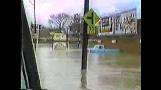 1985 Flood In Clarksburg WV of West Fork River Liberty Ave The Canteen Milford Street [upl. by Glad]