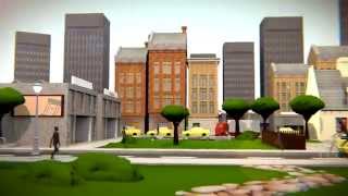 Animation a city going backwards through time [upl. by Htnicayh]