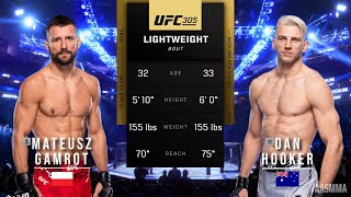 MATEUSZ GAMROT VS DAN HOOKER FULL FIGHT UFC 305 [upl. by Esertak]