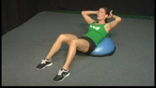 Bosu Ball Exercises  Bosu Ball Exercises Basic Crunches [upl. by Boulanger]