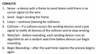 10 CCNA Ch7  What is CSMACD [upl. by Eninej]