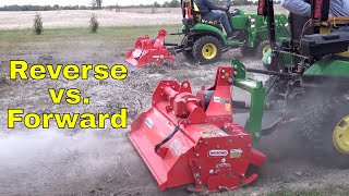 Garden Tillers Forward vs Reverse Rotation 4 Distinct Tests [upl. by Eisaj167]