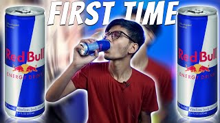 Drinking Red Bull For The First Time  Red Bull Energy Drink Review [upl. by Chew]