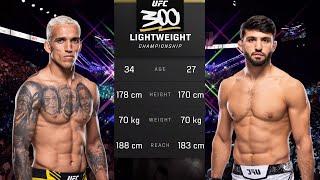 Charles Oliveira vs Arman Tsarukyan Full Fight  UFC 300 [upl. by Karissa609]