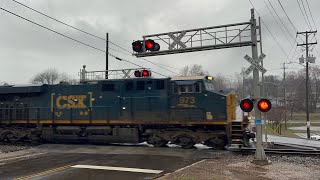 CSX ES44AH 973 Leads Manifest M54109 on 21024 [upl. by Bobina]