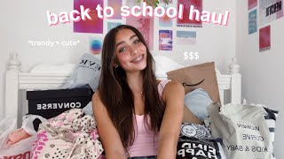 back to school clothing tryon haul trendy  cute [upl. by Maighdlin]