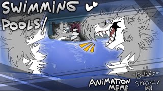 ★Swimming Pools★ Animation meme  Kaiju Paradise roblox BDAY SPECIAAAL111 [upl. by Ahsart]