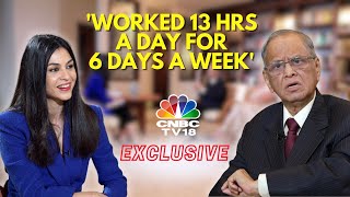 CNBC TV18 Exclusive  Narayana Murthy On His 70Hour Work Week Advice  N18V  CNBC TV18 [upl. by Isabelita158]