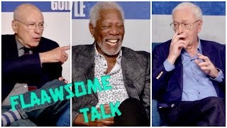 MORGAN FREEMAN Cracks Up From Michael Caines Dirty Joke [upl. by Ariahs]