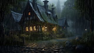 the sound of pouring rain for sleep meditation healing study and rest  10 hours [upl. by Mireielle]