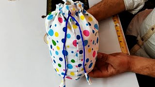 How To Make Batua  purse potli bag   Beautiful Batua Bag Making At Home [upl. by Evanne1]