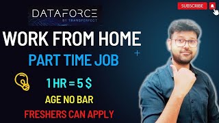 DATAFORCE  WORK FROM HOME  PART TIME JOB  FRESHERS CAN APPLY  ONLINE JOBS  EARN ONLINE viral [upl. by Ettenrahs338]