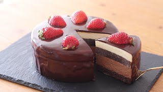 チョコレート・ムースケーキの作り方 Chocolate Mousse Cake｜HidaMari Cooking [upl. by Nyliac]