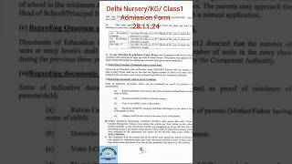 Delhi NurKGClass1 Admission Age Criteria Check 202526 admission delhi primary nursery [upl. by Nolana]