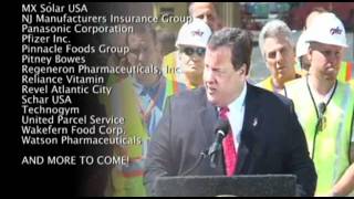 Governor Chris Christie Creating Real Jersey Jobs [upl. by Carny]