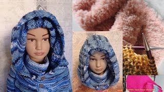 Tuto Tricot Col Capuche Enfant et Col Capuche Adulte Mixte sans coutures facile création [upl. by Wilde]