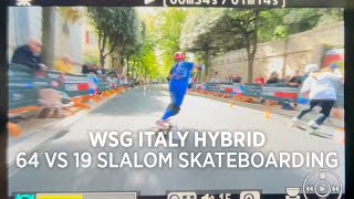 Collin follow on the World Skate Games slalom skateboard Hybrid with Sasuka from Japan 19 vs 64 [upl. by Kleiman]