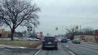 Snowy Drive From Shelby Township Michigan to Detroit Michigan [upl. by Baggs357]