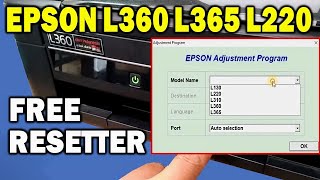 HOW TO RESET EPSON L360 L220 L365 WITH FREE RESETTER [upl. by Rind890]