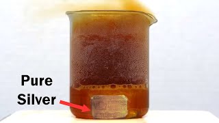 Dissolving pure silver to make silver nitrate [upl. by Tlevesoor647]