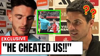 Declan Rice Red Card OUTRAGE ARTETA furious REACTION Brighton 1 v Arsenal 1 [upl. by Hcra]