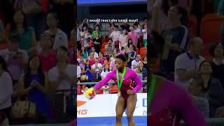 I cant believe this happened at Worlds lol funny funnyvideo shorts simonebiles [upl. by Magdau48]