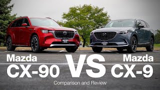 2023 Mazda CX9 vs 2024 Mazda CX90  Comparison and Review [upl. by Froma352]