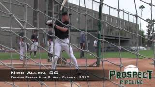 Nick Allen Prospect Video SS Francis Parker High School Class of 2017 [upl. by Jehu]