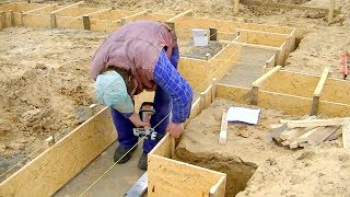 Building a house step by step Full HD Day 2Continuous footings Formworks with OSB [upl. by Gibbon676]