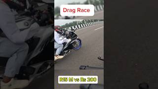 Drag Race Rs 200 vs R15 M trendingvideo youtubeshorts ytshorts shortsviral shorts rs200vlogger [upl. by Ikcin113]