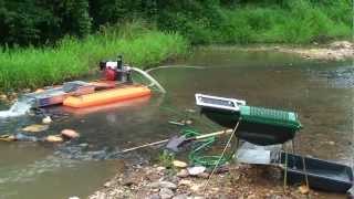 Gold Dredging Gold Hand Crank Operated Portable Gold Trommel Finding Gold Georgia Gold Dredging Gold [upl. by Avrenim]