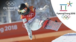 Chloe Kim hits Backtoback 1080s to win Gold in Womens Halfpipe  Snowboard  PyeongChang [upl. by Kassie]