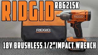 RIDGID R86215K 12quot 18V Impact Wrench Kit Unboxing amp Overview [upl. by Ivens]