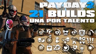 PAYDAY 2 21 Builds Para el Payday 2  Una build para cada talento del juego [upl. by Atena]