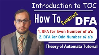 DFA Example for the language Even and Odd Number of as  DFA Design  TOC  Automata [upl. by Ardnaeel]