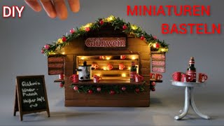 Tutorial Weihnachtsmarkt Mini Glühweinstand bastelnchristmas market create a mulled wine stand [upl. by Corneille616]