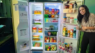 My New Refrigerator Tour  Refrigerator Organization Tips  Fridge tour  new Refrigerator review [upl. by Slavin959]