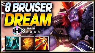 8 BRUISER DREAM TFT SET 6 Guide RANKED I Teamfight Tactics 1122 Patch emilyywang [upl. by Einhorn116]