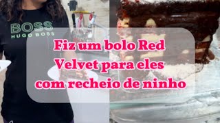 Fiz um red velvet com recheio de ninho [upl. by Vanda]