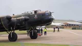 Avro Lancasters PA474 amp KB726 start up and taxi together [upl. by Anyahc]