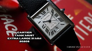 Cartier Tank Must Stainless Steel Extra Large WSTA0040 31 mm 2022 [upl. by Laekcim]