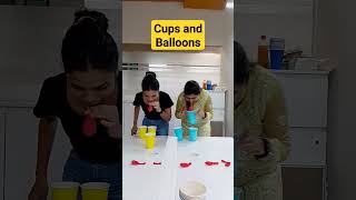 cups CupsandBalloons teambuilding balloon challenge [upl. by Llertniuq]