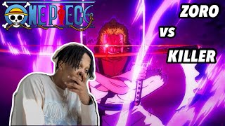 Purgatory Zoro vs Killer Reaction  One Piece [upl. by Ennayelhsa]