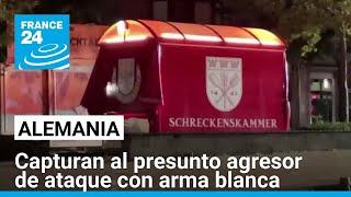 Un capturado tras ataque con arma blanca en festival en Alemania • FRANCE 24 Español [upl. by Ernaldus]