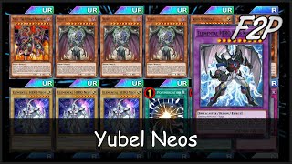 YUBEL NEOS  F2PP2W Deck Analysis amp Testing YuGiOh Duel Links [upl. by Yrahk]