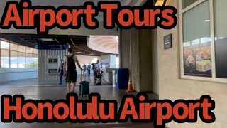 Honolulu International Airport HNL  Walking Tour of Daniel K Inouye International Airport [upl. by Ettevram]