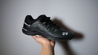 AERUS 3 Unboxing Triple Black Yonex Badminton Shoe [upl. by Tertias]