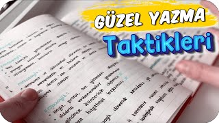 Güzel Yazı Yazma Taktikleri  Notların İnci Gibi Görünecek ✍🏼 ✨ [upl. by Adnilym]